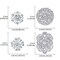 36 PCS Crystal Rhinestone Flower Brooches for DIY Craft Party (Silver )